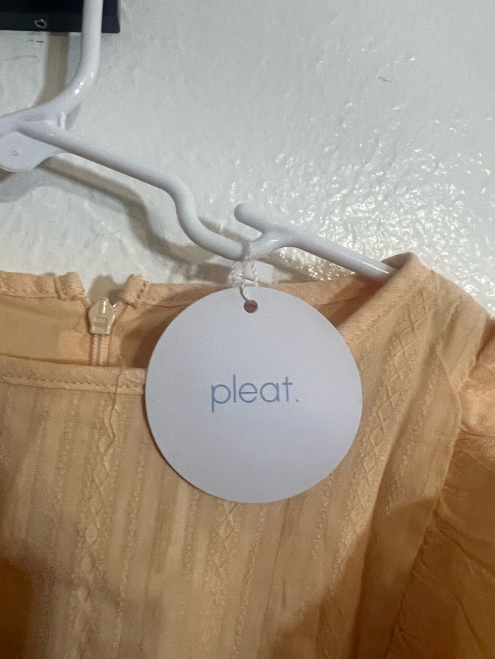 🌸Pleat brand Girls Peach Ruffle Casual Dress sz small - Picture 3 of 4